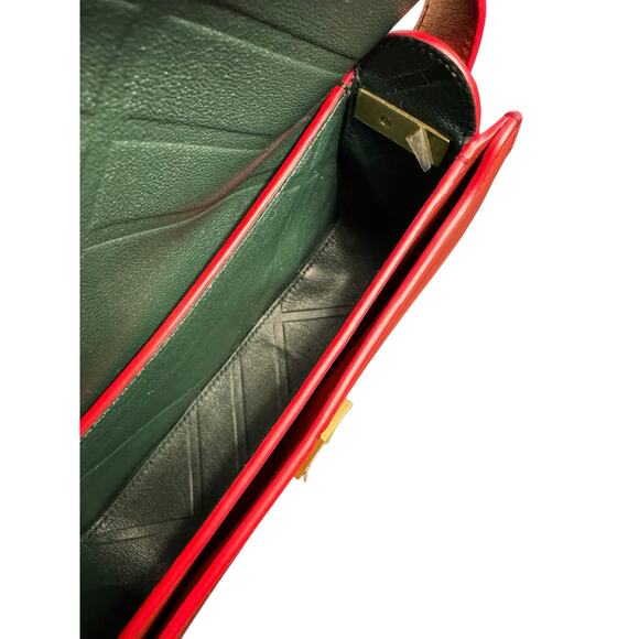 Burberry NWT Snip Leather Shoulder Bag in Ruby - Picture 12 of 16